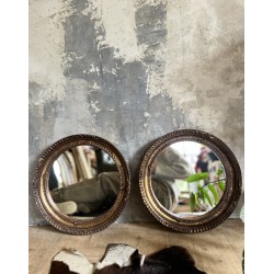 Paire de miroirs ronds