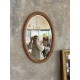 Miroir ovale en bois
