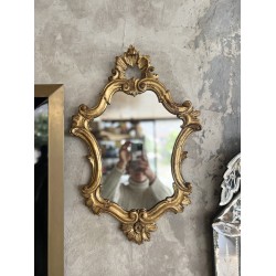 Miroir rocaille doré