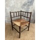 Chaise d’angle paillée