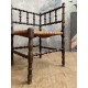 Chaise d’angle paillée