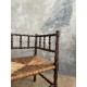 Chaise d’angle paillée