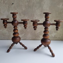 Paire de bougeoirs