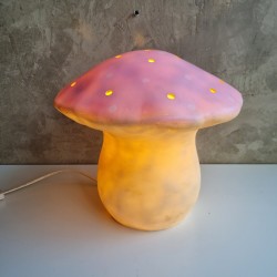 Lampe champignon rose