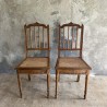Paire de chaises cannées