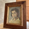 Huile sur panneau, Portrait féminin