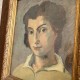 Huile sur panneau, Portrait féminin