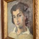 Huile sur panneau, Portrait féminin