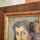 Huile sur panneau, Portrait féminin
