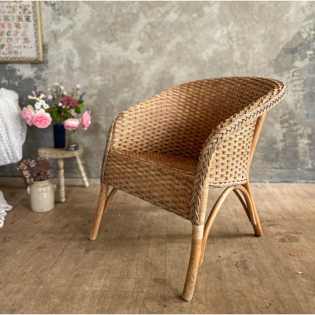 Fauteuil en osier
