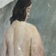 Huile sur toile - nu féminin