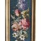Canevas fleuri encadré