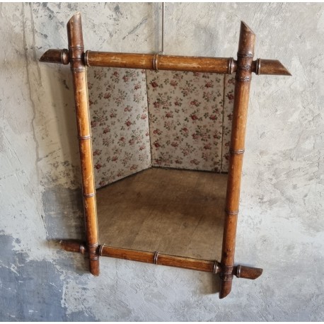 Miroir imitation bambou