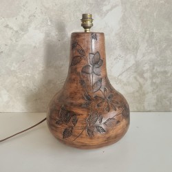 Pied de lampe en terre cuite