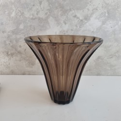 Vase verre fumé