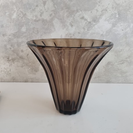 Vase verre fumé