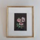 Peinture sous verre roses