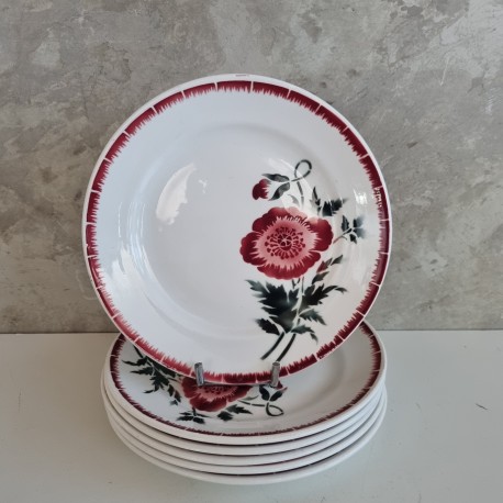 6 assiettes à dessert