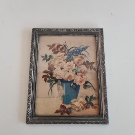 Aquarelle sous verre