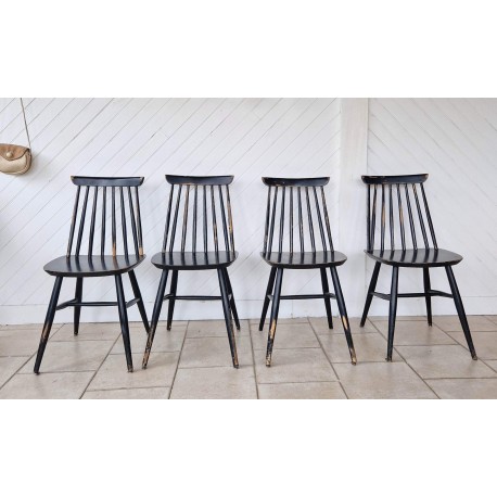 Série de quatre chaises scandinave