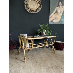 Table basse en rotin