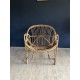 Fauteuil coquille en rotin