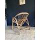 Fauteuil coquille en rotin