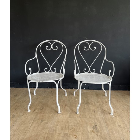 Paire de fauteuils de jardin