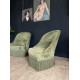 Paire de fauteuils crapaud