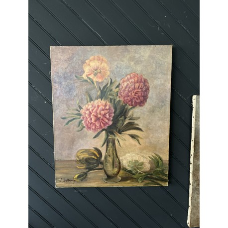 Huile sur toile dahlia / n•2
